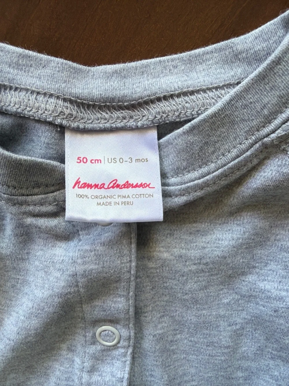 Hanna Andersson Gray Solid & Blue Stripe Pajama Set. Size 0-3 months
